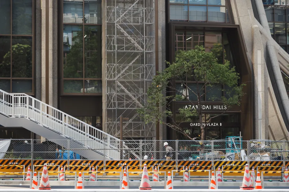 The construction site of a new development in the Azabudai Hills neighborhood of Tokyo.